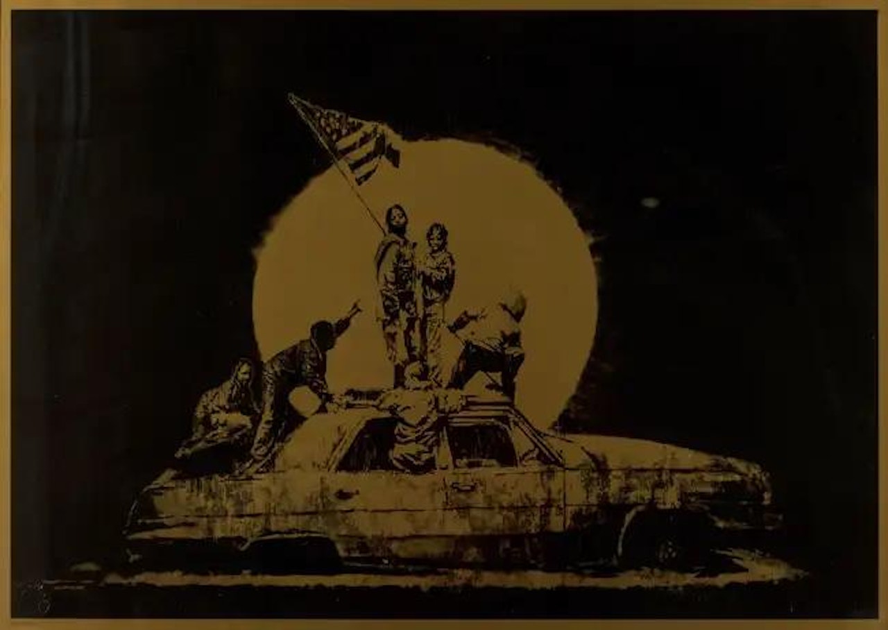 Gold Flag by Banksy