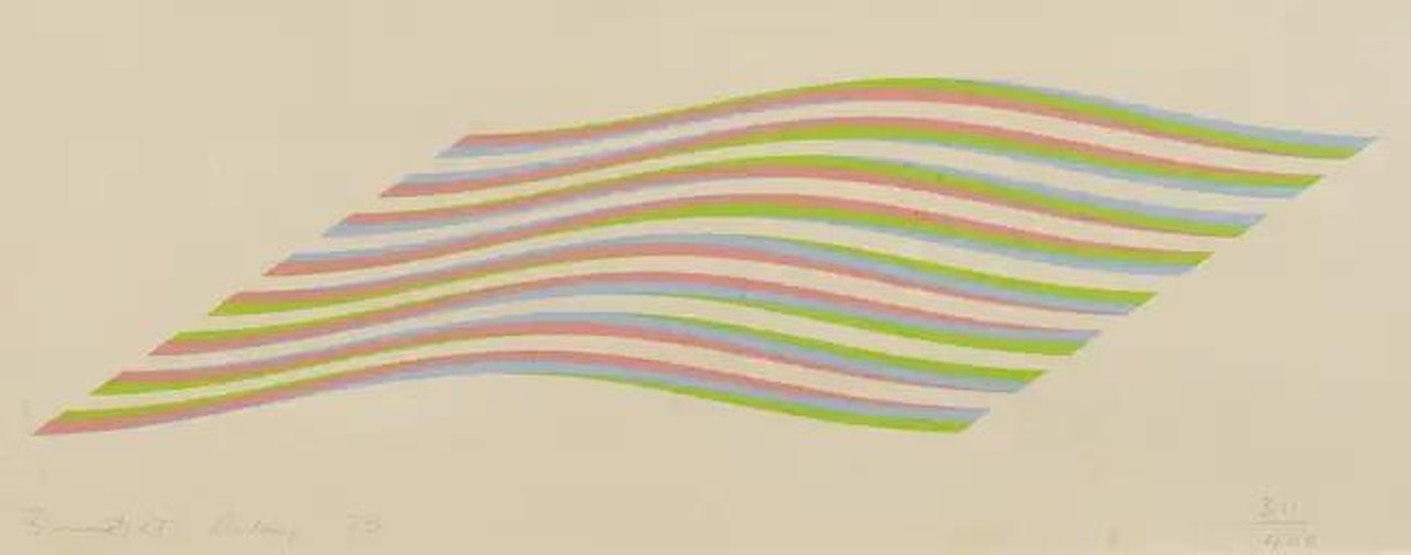 Untitled (Wave) (Schubert 20) by Bridget Riley