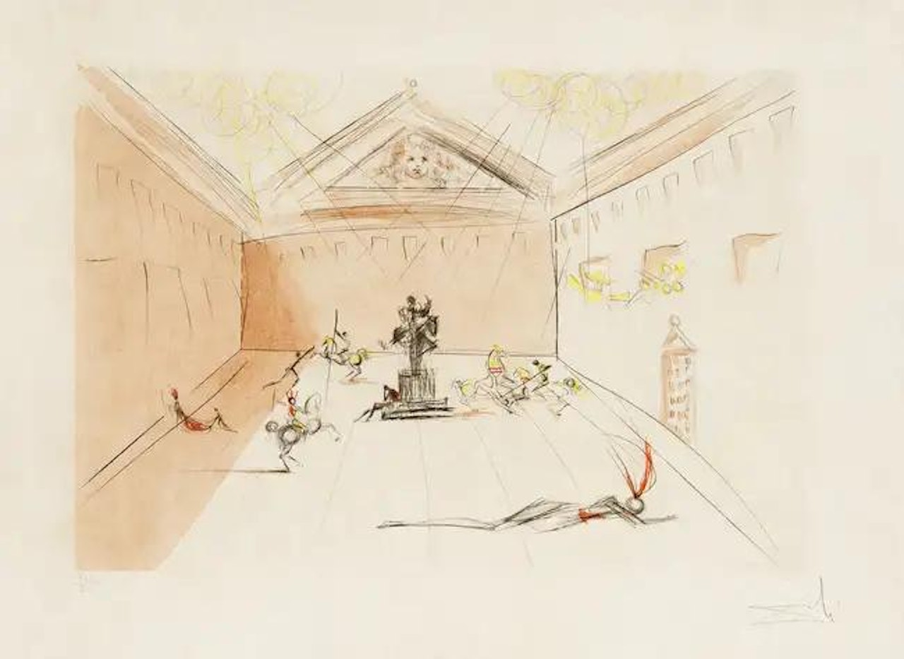 Plaza Mayor (Duel in the Sun) (M & L 582b; Field 73-11) by Salvador Dali