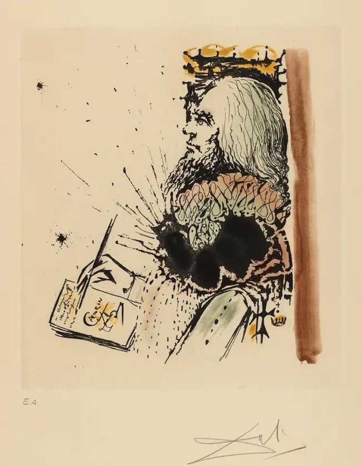 Portrait de Calderón (M & L 515a; Field 73-1-D) by Salvador Dali