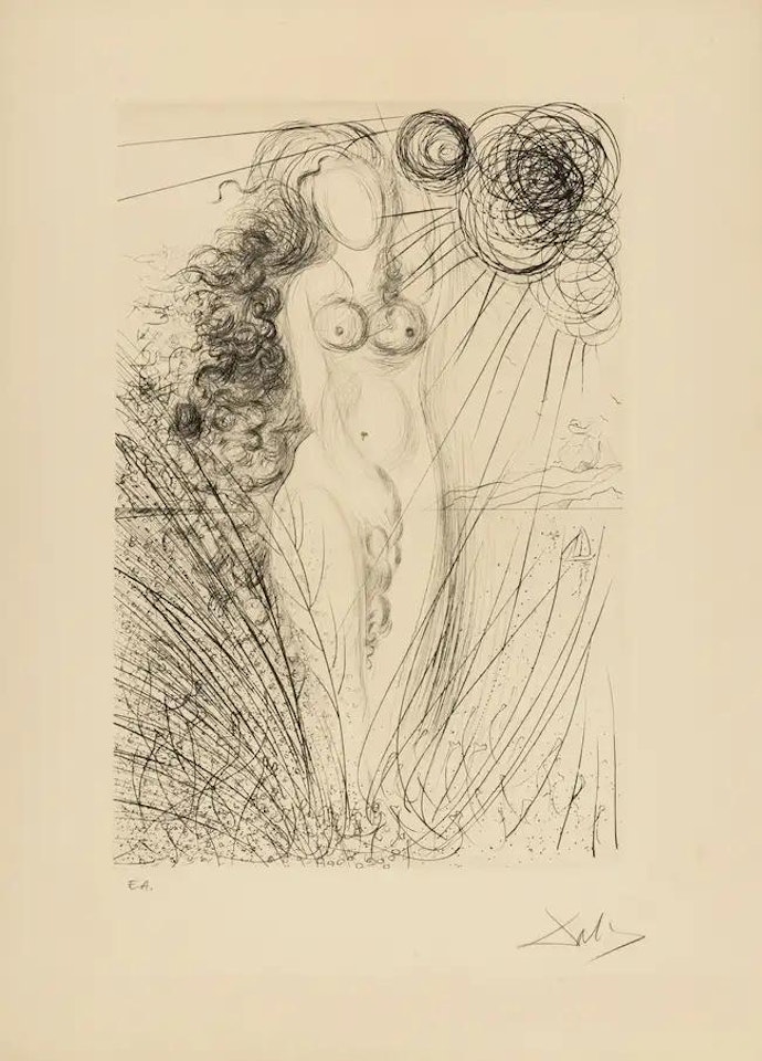 Birth of Venus (M & L 492; Field 71-8A) by Salvador Dali
