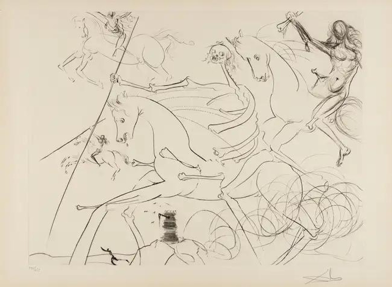 The Apocalyptic Rider (M & L 722 ; Field 74-18) by Salvador Dali