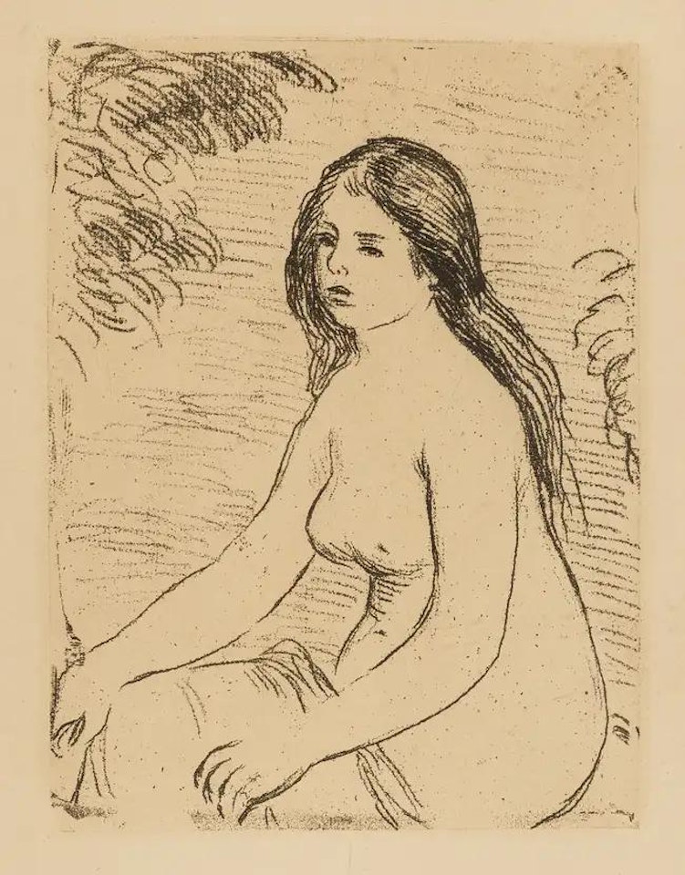Femme nue assise (Delteil, Stella 12) by Pierre-Auguste Renoir