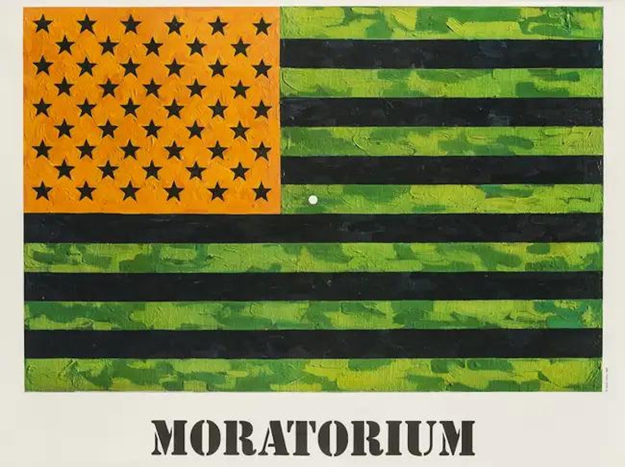 Moratorium, Flag poster for the National Vietnam Moratorium by Jasper Johns