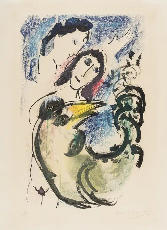 Le coq jaune (Kornfeld 116b) by Marc Chagall