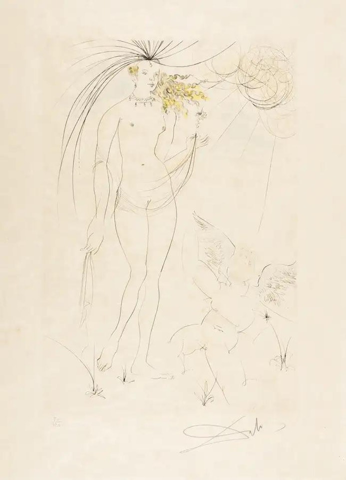 Vénus et l"Amour (M&L483b; Field 71-8D) by Salvador Dali
