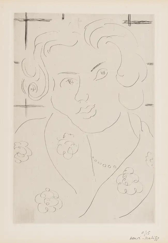 Buste, robe fleurie (Duthuit 137) by Henri Matisse