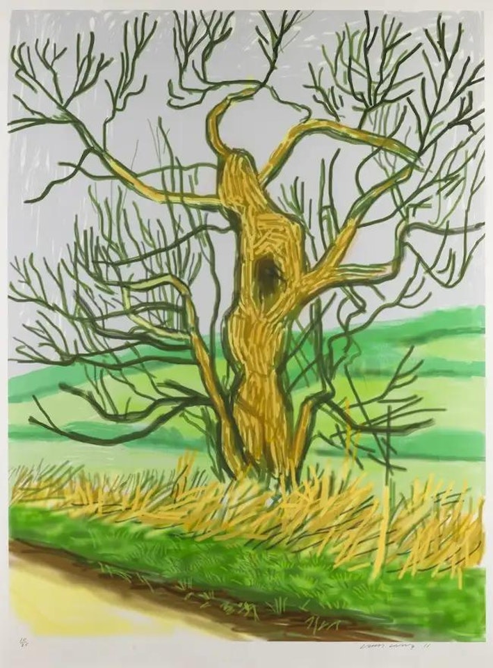 The Arrival of Spring in Woldgate, East Yorkshire in 2011 (Twenty-Eleven) - 22 March 2011 by David Hockney