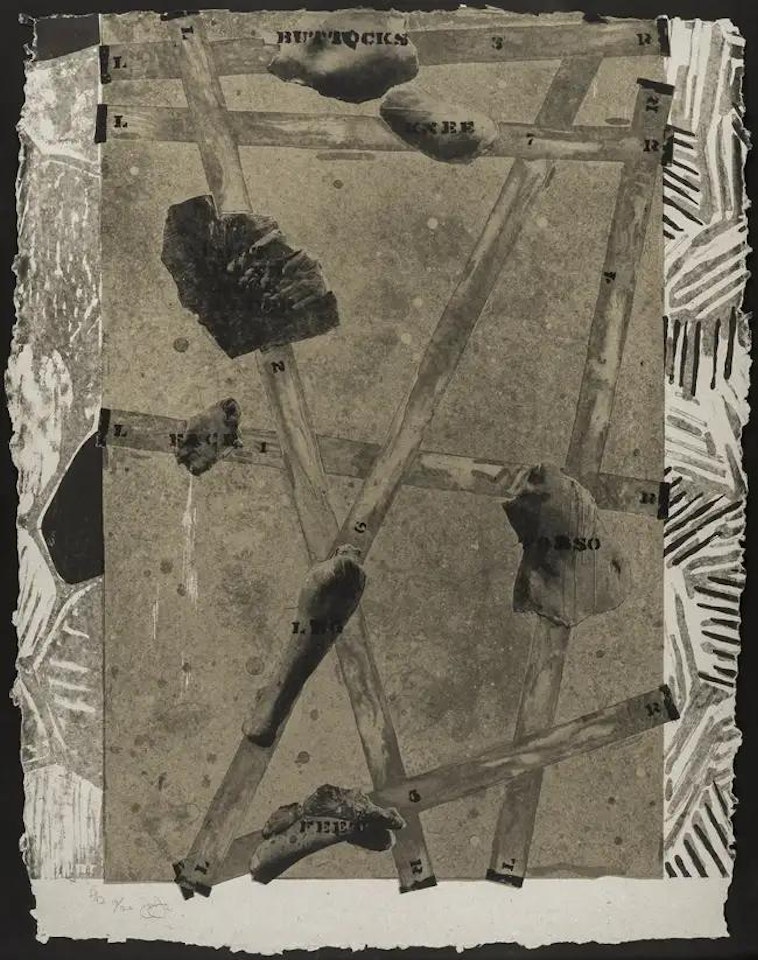 Four Panels from Untitled 1972 (Grays and Black) (ULAE 150) by Jasper Johns