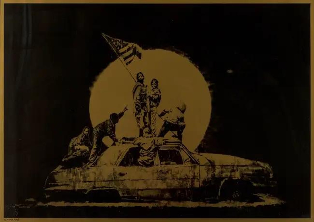 Gold Flag by Banksy