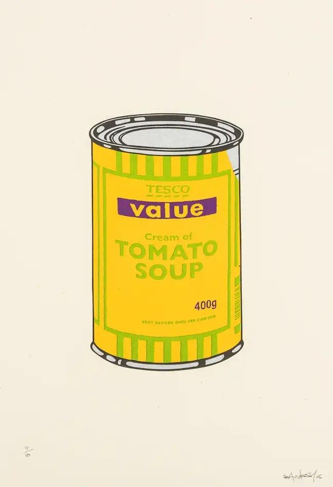Soup Can (Banana/Lime/Purple) by Banksy