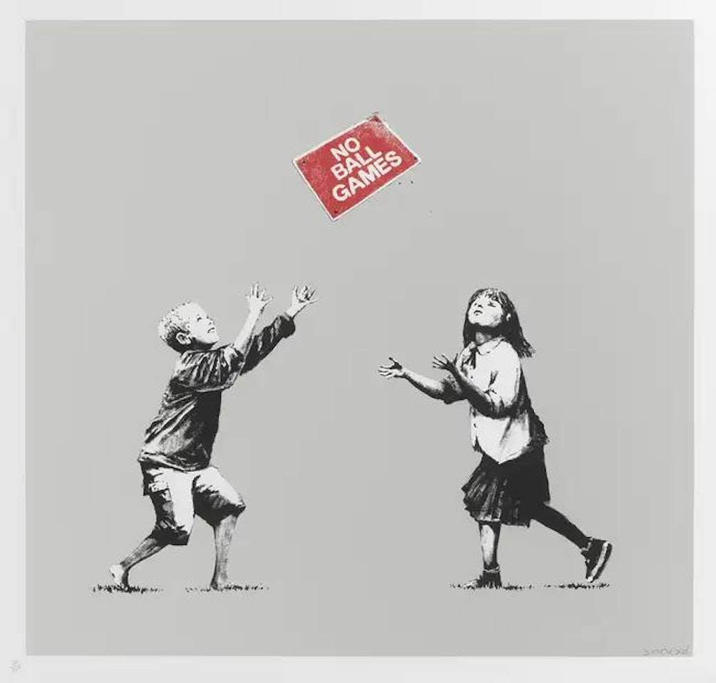 No Ball Games (Grey) by Banksy