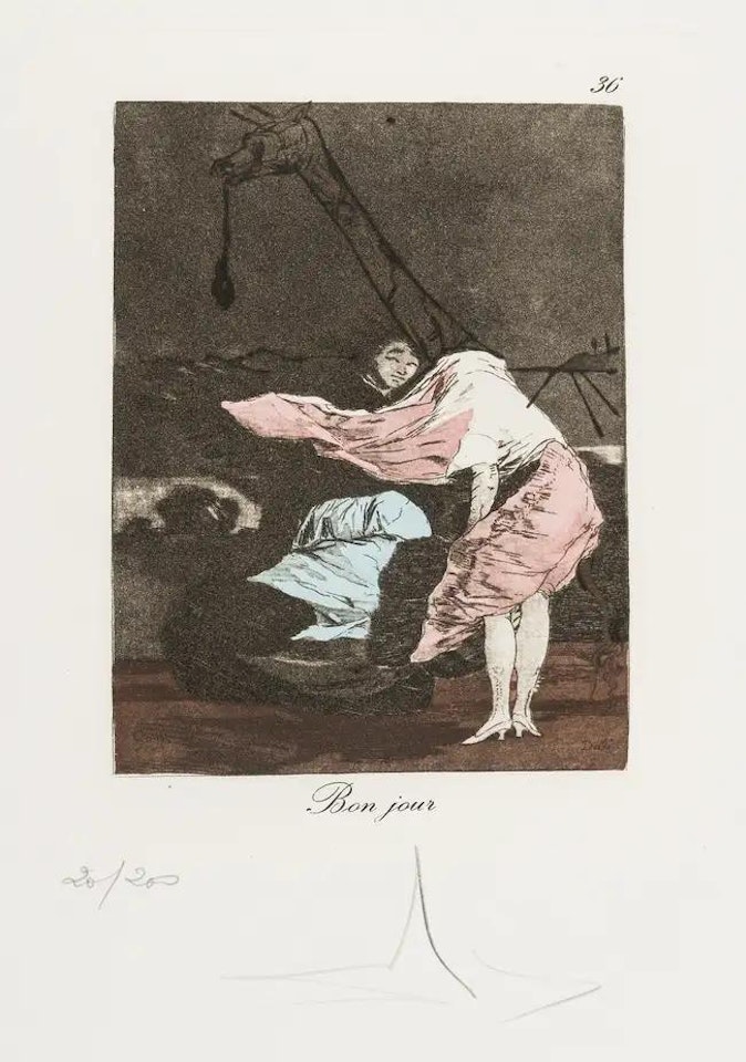 Plate 36 (From Les Caprices de Goya de Dali) (M & L 883; Field 77-3-46) by Salvador Dali