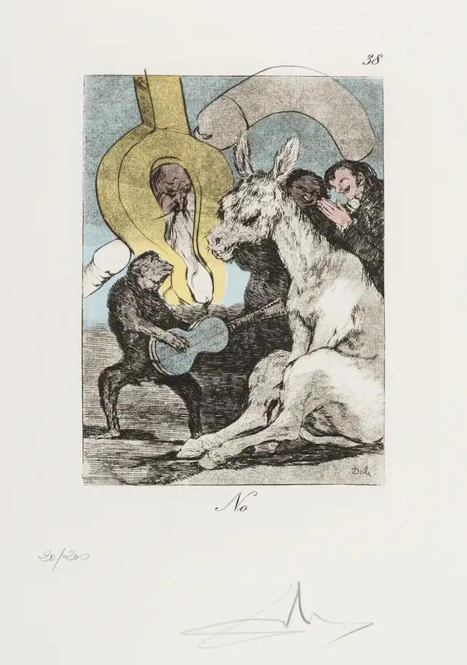 Plate 38 (From Les Caprices de Goya de Dali) (M & L 885; Field 77-3-44) by Salvador Dali