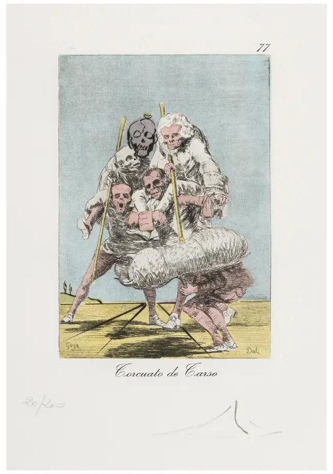 Plate 77 (From Les Caprices de Goya de Dali) (M & L 924; Field 77-3-4) by Salvador Dali