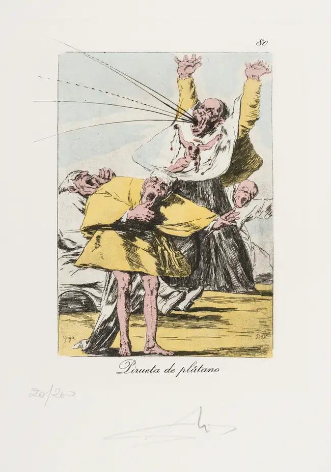 Plate 80 (From Les Caprices de Goya de Dali) (M & L 927; Field 77-3-1) by Salvador Dali