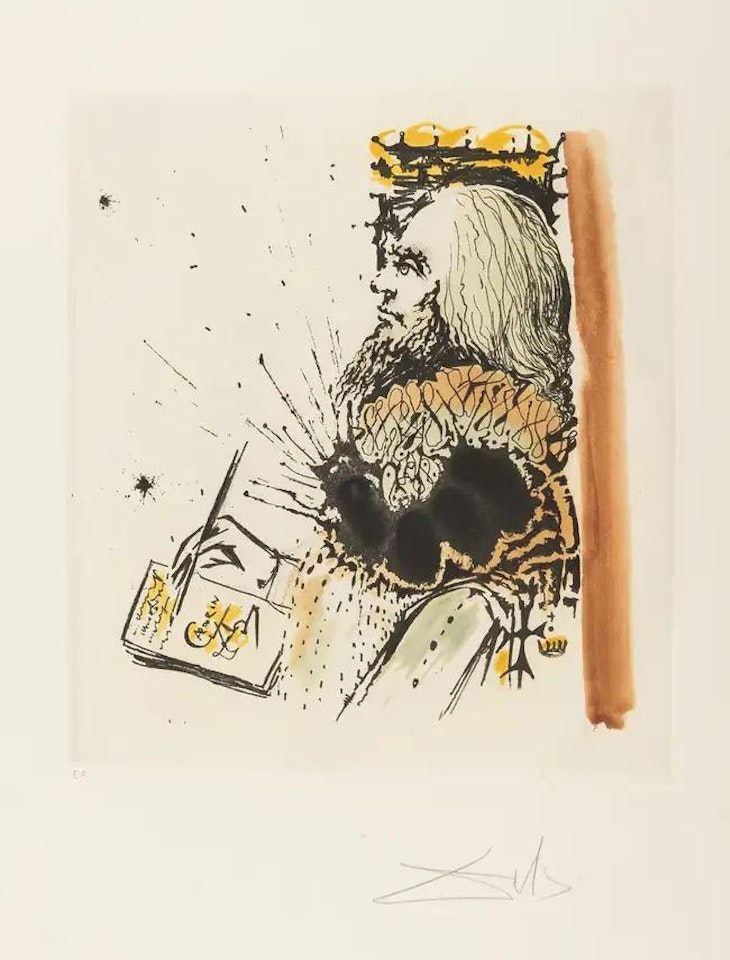 Portrait de Calderón (from Calderón: La Vie est un songe) (M&L 515a; Field 73-1-D) by Salvador Dali