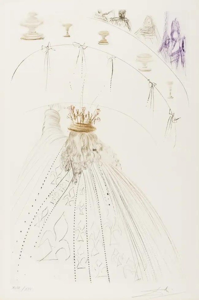 Les Chevaliers du Roi Artur (from Tristan et Iseult) (M&L 418b; Field 70-10-M) by Salvador Dali