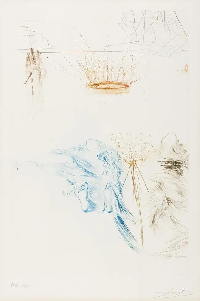 Le Testament de Tristan (from Tristan et Iseult) (M&L 426b; Field 70-10-U) by Salvador Dali