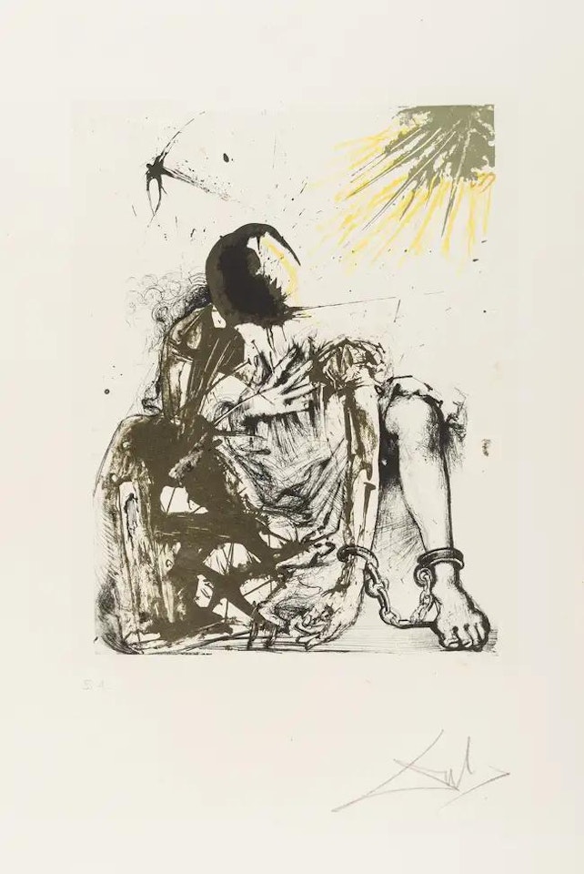 Sigismund Enchainé (from Calderón: La Vie est un songe) (M&L 523a; Field 73-1-m) by Salvador Dali