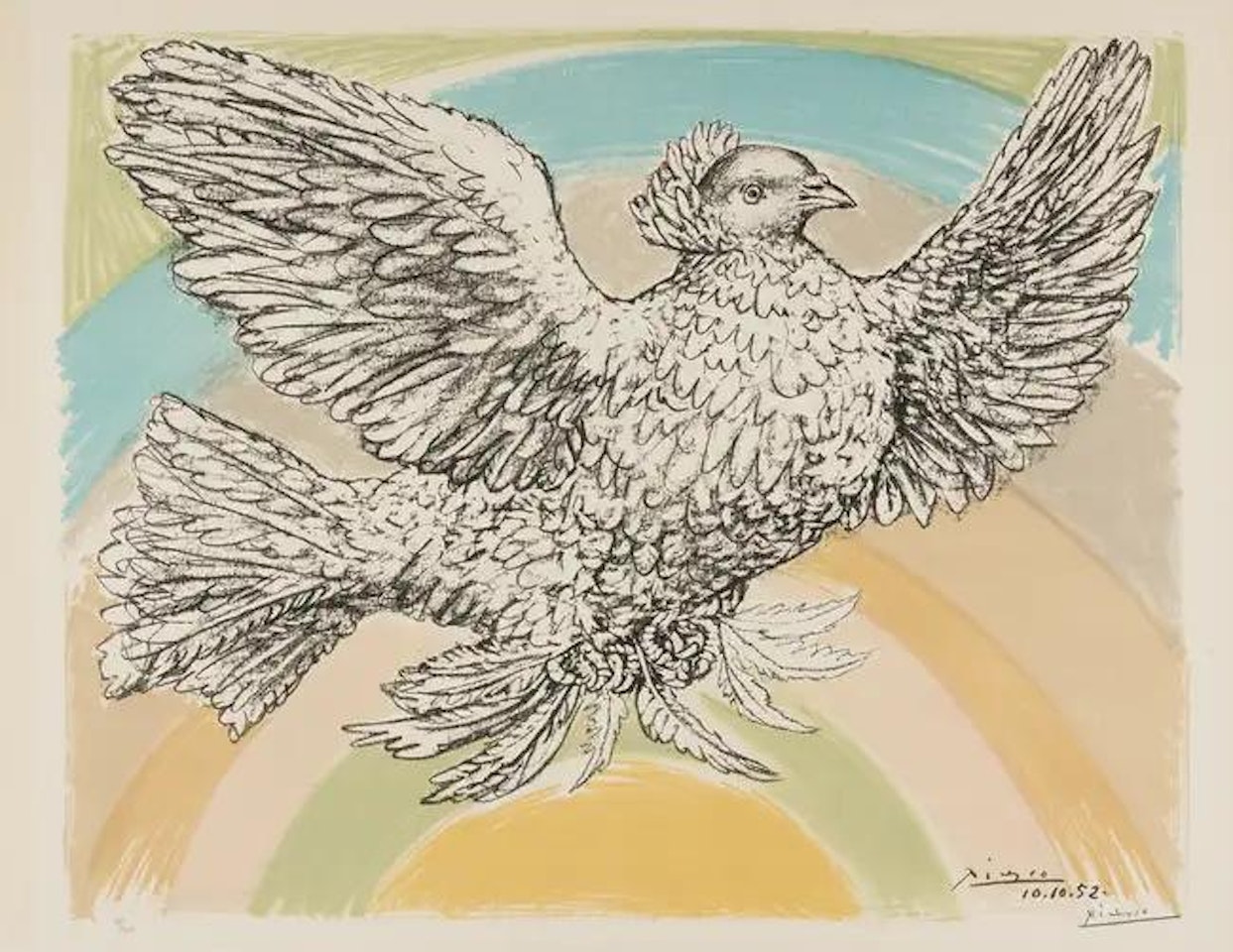 Colombe Volant (Bloch 712; Mourlot 214) by Pablo Picasso