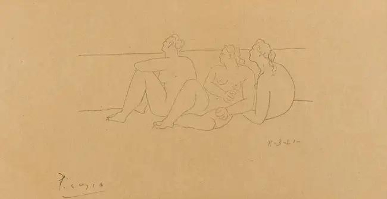 Sur la Plage II (3 Nus) (Bloch 43; Cramer 10) by Pablo Picasso