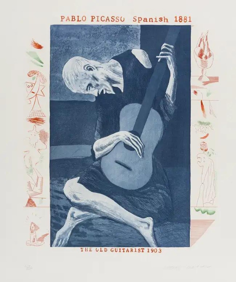 The Old Guitarist (from The Blue Guitar) (M.C.A. Tokyo 179) by David Hockney
