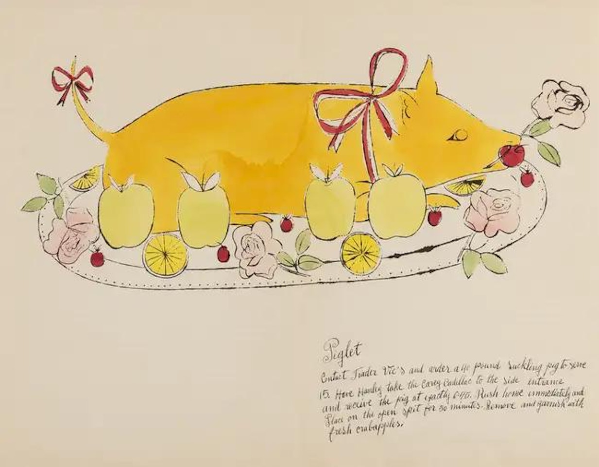 Piglet (from Wild Raspberries) (see Feldman & Schellmann IV.134.A) by Andy Warhol