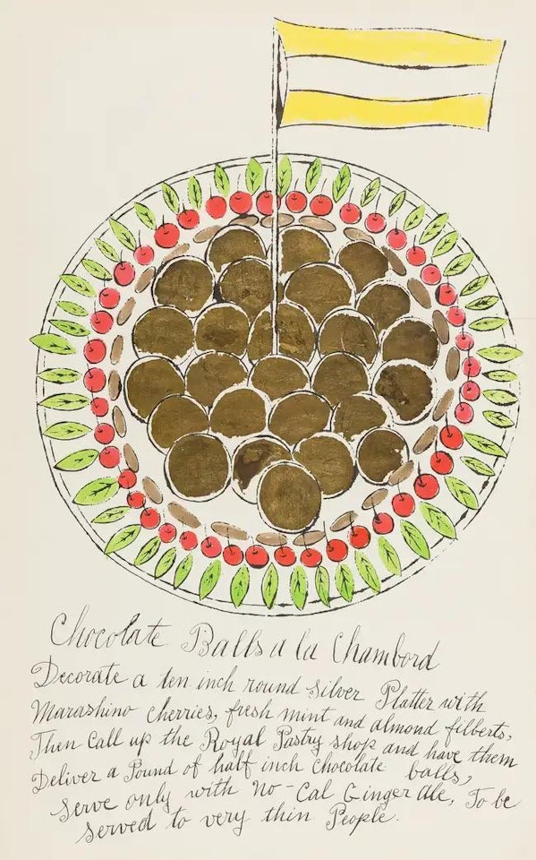 Chocolate Balls a la Chambord (from Wild Raspberries) (see Feldman & Schellmann IV.128.A) by Andy Warhol