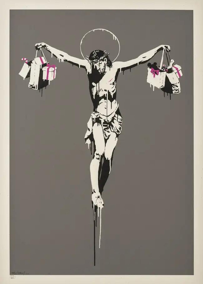Christ with Shopping Bags by Banksy