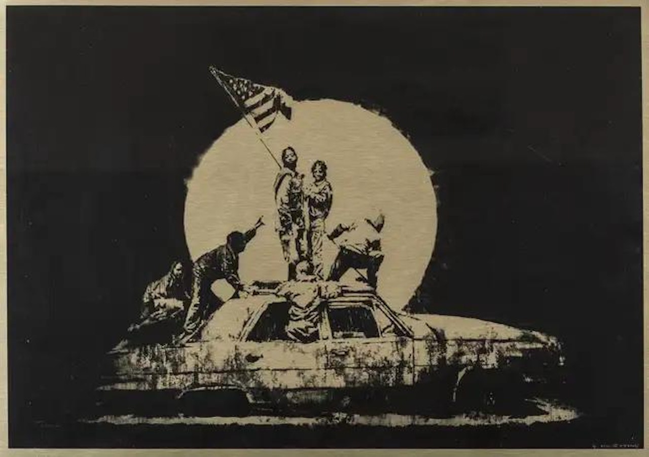 Gold Flag by Banksy