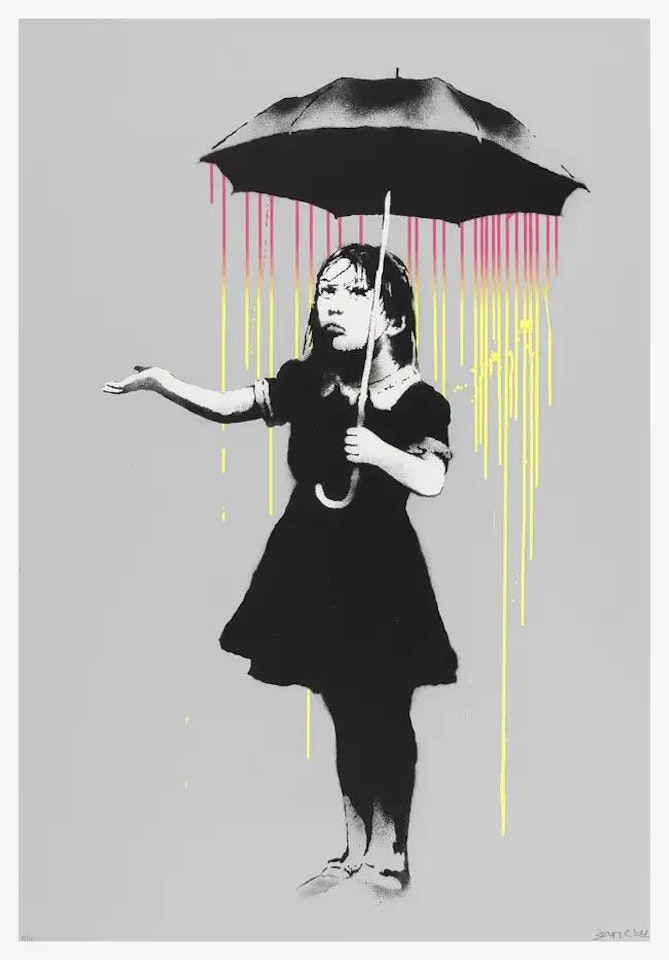 NOLA (Pink to Yellow Rain) by Banksy