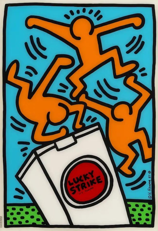 Lucky Strike It"s Toasted by Keith Haring