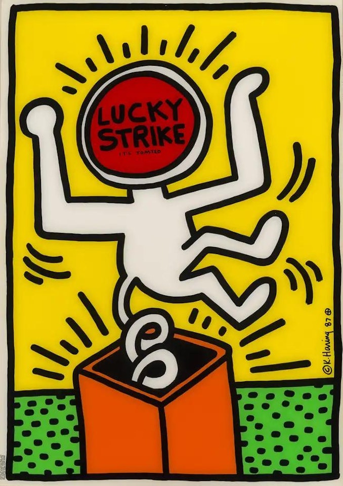 Lucky Strike It"s Toasted by Keith Haring