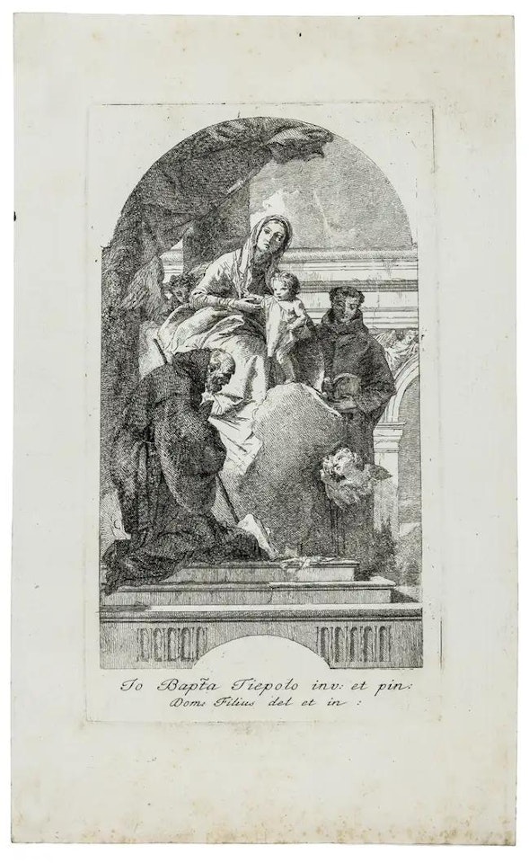 The Virgin and Child with St. Francis of Paola and St. Anthony of Padua by Giovanni Domenico Tiepolo