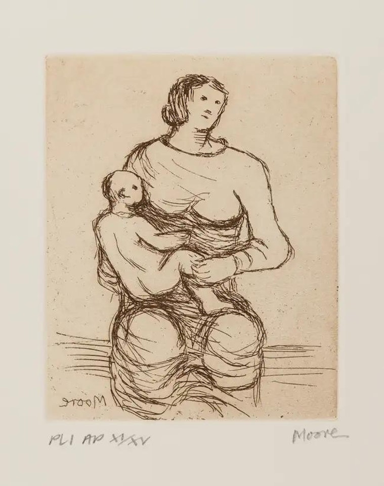 Mother and Child (Cramer 701) by Henry Moore