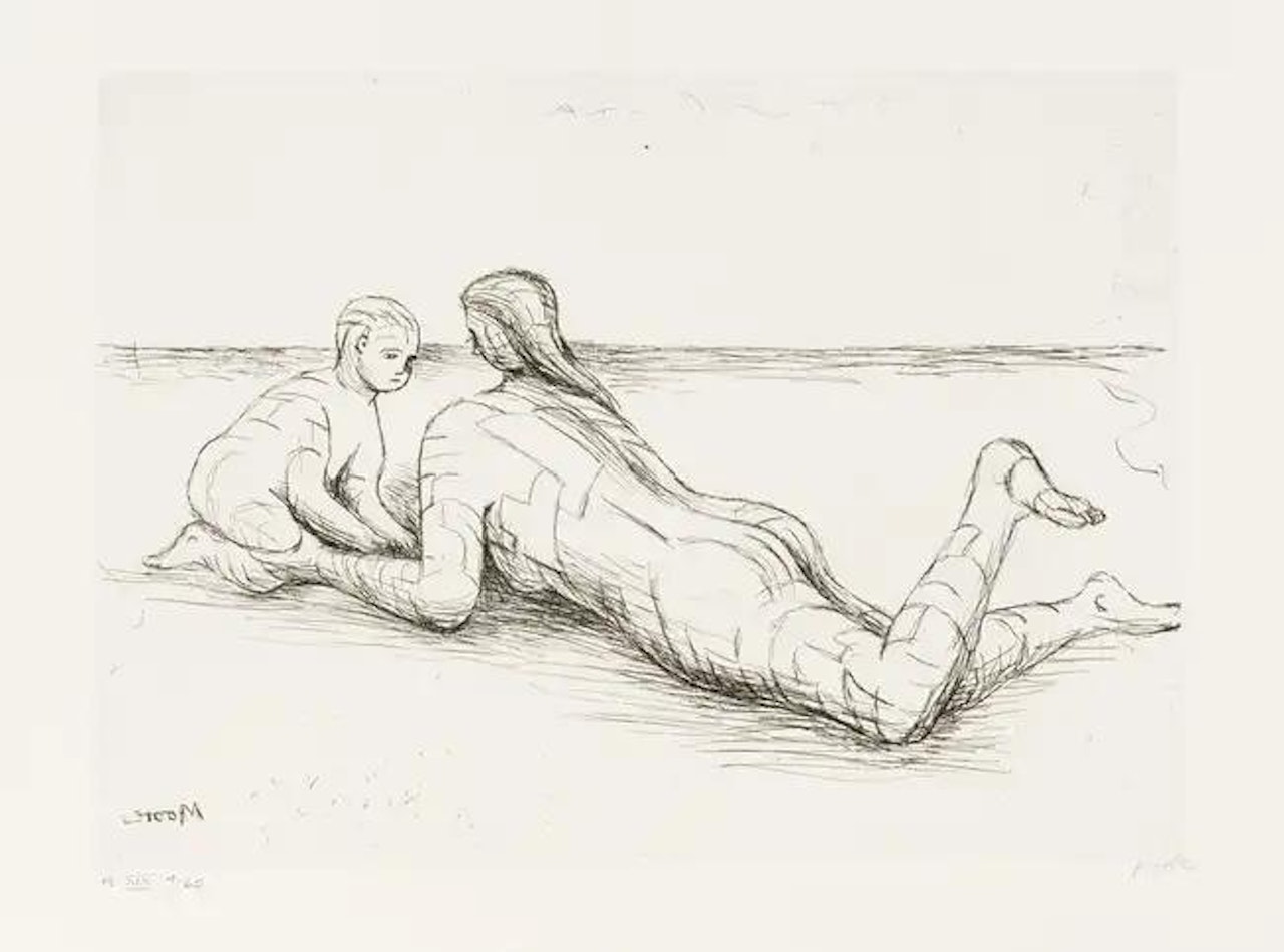 Mother and Child XIX (Cramer 689) by Henry Moore