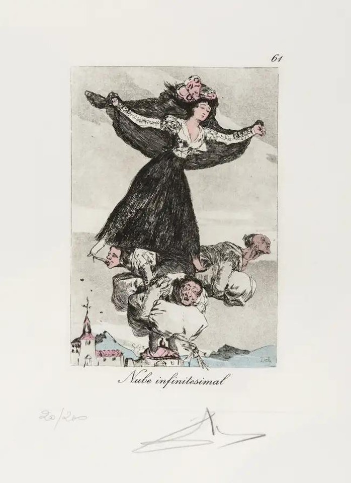 Plate 61 (From Les Caprice de Goya de Dalí) (M & L 908) by Salvador Dali