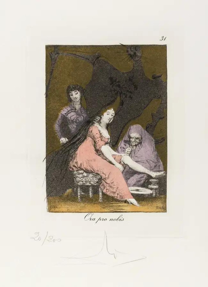 Plate 7 (From Les Caprice de Goya de Dalí) (M & L 854) by Salvador Dali