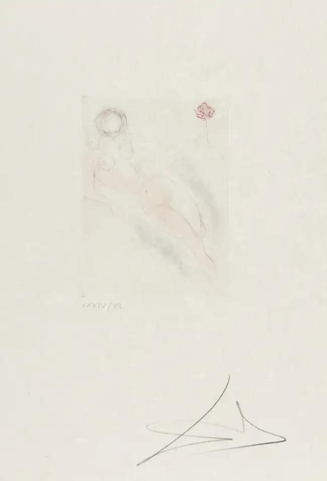 Petits Nus Ronsard, from Actes Nues (Michler & Löpsinger 258-265) by Salvador Dali