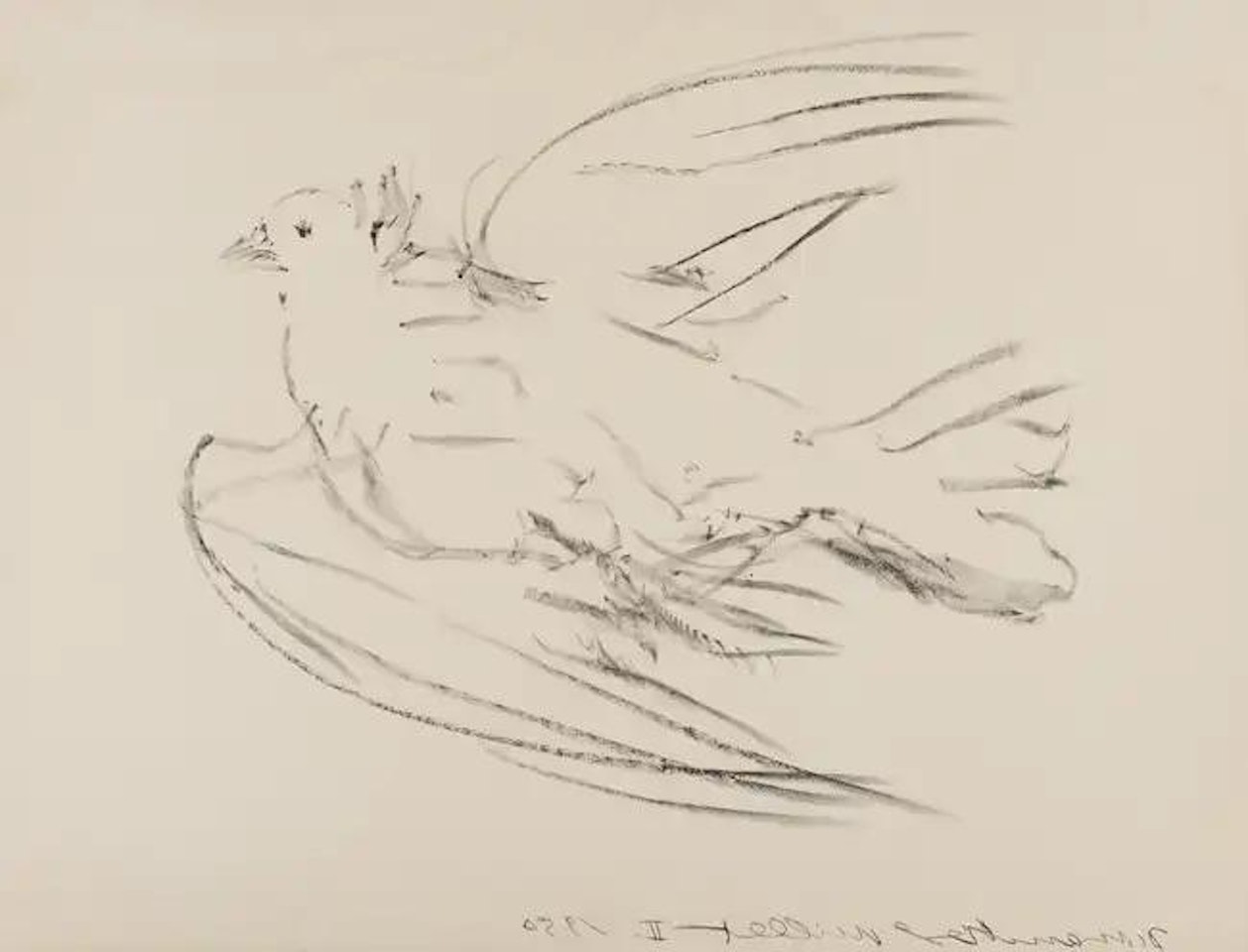 La Colombe volant (Bloch 677; Mourlot 191) by Pablo Picasso