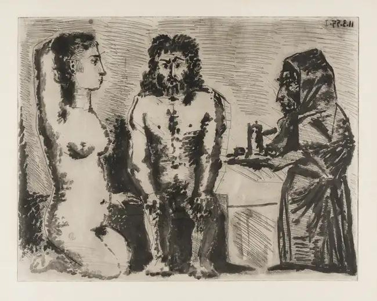 Maison close: Le Chocolat. II (Baer 922i/iii) by Pablo Picasso