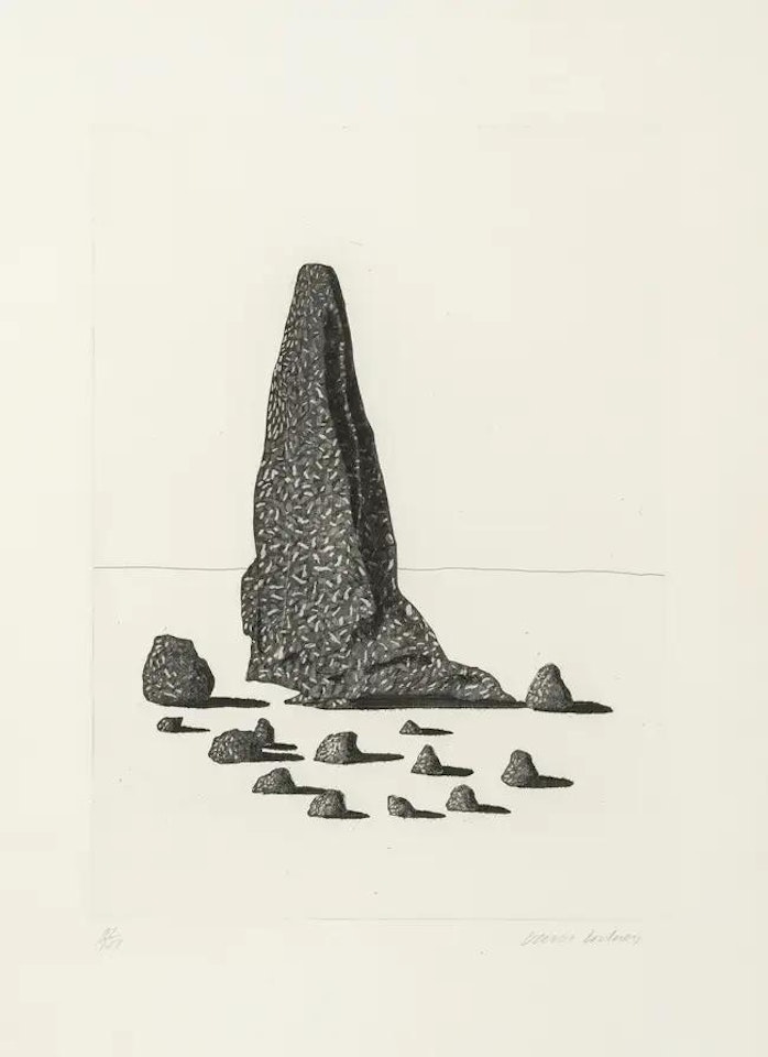 The Sexton Disguised as a Ghost Stood still as Stone (M.C.A Tokyo 87) by David Hockney