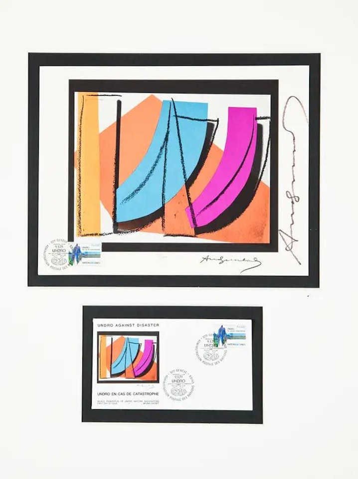 U.N. Stamp (Feldman & Schellmann II.185) by Andy Warhol