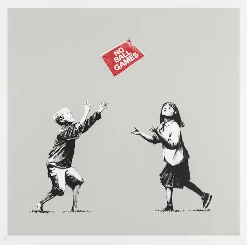 No Ball Games (Grey) by Banksy