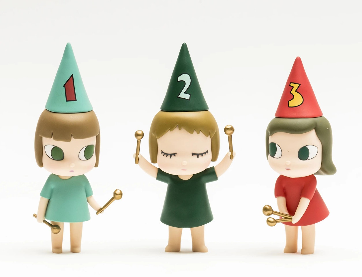 Three Drumming Girls by Yoshitomo Nara