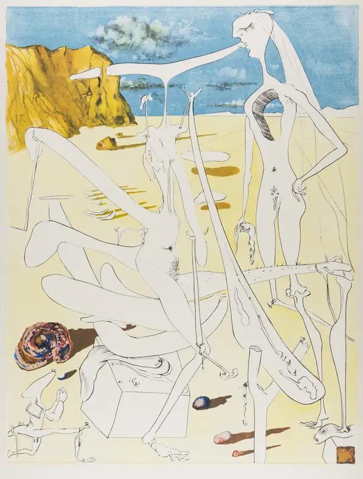 Infra-terrestres adores par Dali a 5 ans car il se coyait insecte (M & L 649) by Salvador Dali