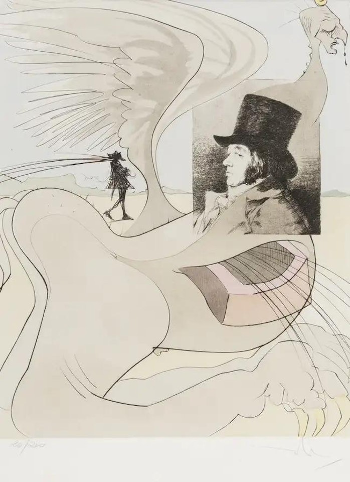 Lenguado Menguado (Portrait of Goya). From Les Caprices de Goya de Dali (M & L 848a) by Salvador Dali