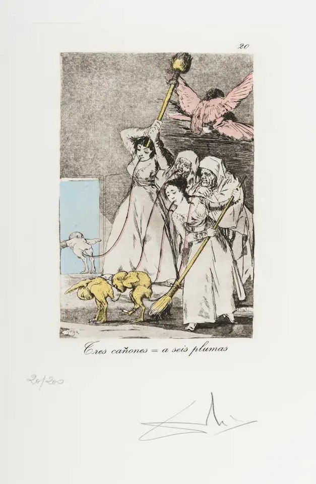 Plate 20 (From Les Caprices de Goya de Dali) (M & L 867) by Salvador Dali