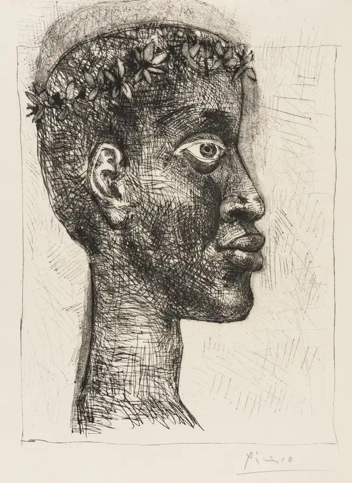 Nègre Portrait d"Aimé Césaire (Bloch 633) by Pablo Picasso